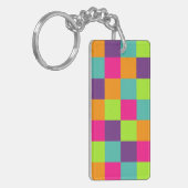 Vierkanten Patroon Sleutelhanger (Voorkant Links)