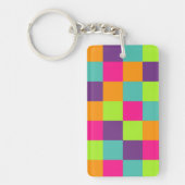 Vierkanten Patroon Sleutelhanger (Voorkant)