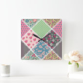 Vierkanten van het Dekbed van de pastelkleur de Vierkante Klok (Huis)