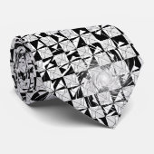 Vierkantenpatroon Stropdas (Opgerold)