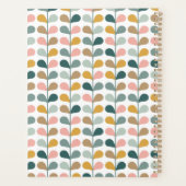 Vierkantig monogram initiaal bloemblaadjes patroon planner (Achterkant)