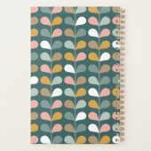 Vierkantig monogram initiaal bloemblaadjespatroon planner (Achterkant)