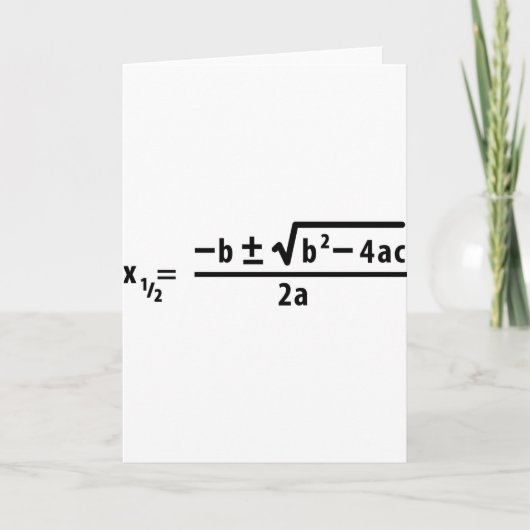 vierkantige formule kaart (Voorkant)