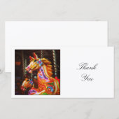 Vierkantige foto - Draaimolpaarden Bedankkaart (Voorkant / Achterkant)