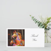 Vierkantige foto - Draaimolpaarden Bedankkaart (Staand voorkant)