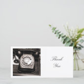 Vierkantige foto - Oude telefoon Bedankkaart (Staand voorkant)