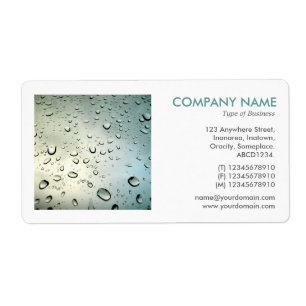 Vierkantige foto - Regen op mijn raam Etiket