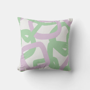 Vierkantige knoop muntgroen & lavendel kussen