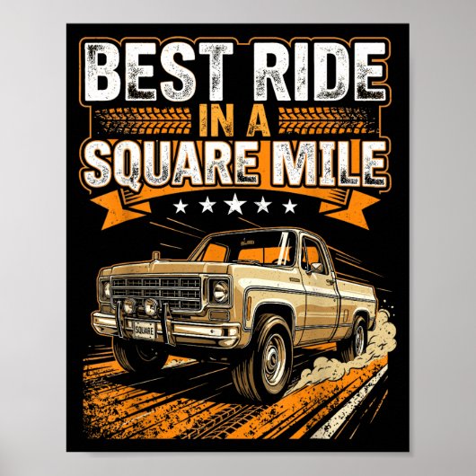 Vierkantige Truck Poster (Voorkant)