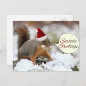 Vierkantje met kermis in sneeuw feestdagenkaart (Voorkant / Achterkant)