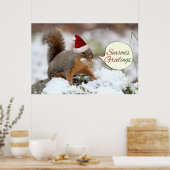 Vierkantje met kermis in sneeuw poster (Keuken)