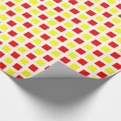 Vierkantjes 02 - Rood en Geel Cadeaupapier (Hoek)