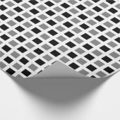 Vierkantjes 02 - zwart en grijs cadeaupapier (Hoek)