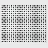 Vierkantjes 02 - zwart en grijs cadeaupapier (Vlak)