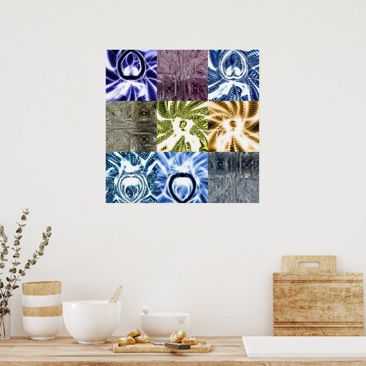 Vierkantjes 1 poster (Keuken)