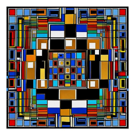 Vierkantjes 5 perfect poster (Voorkant)