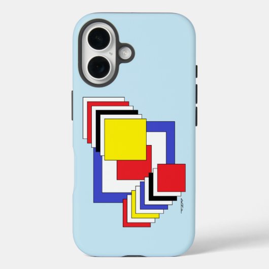 Vierkantjes Abstract Case-Mate iPhone Case (Achterkant)
