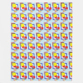 Vierkantjes Abstract Fleece Deken (Voorkant)
