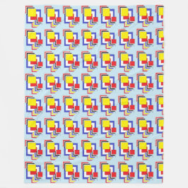 Vierkantjes Abstract Fleece Deken