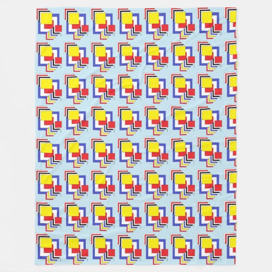 Vierkantjes Abstract Fleece Deken (Voorkant)