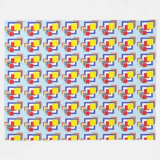 Vierkantjes Abstract Fleece Deken (Voorkant (Horizontaal))