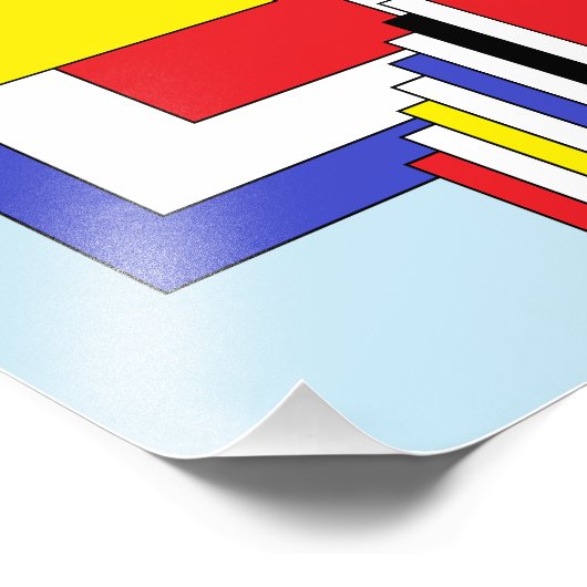 Vierkantjes Abstract Foto Afdruk (Hoek)