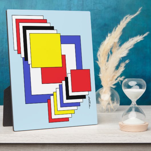 Vierkantjes Abstract Fotoplaat (Zijkant)