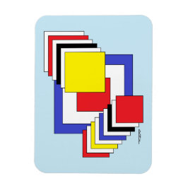 Vierkantjes Abstract Magneet