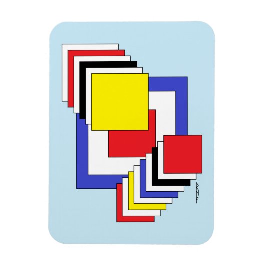 Vierkantjes Abstract Magneet (Verticaal)