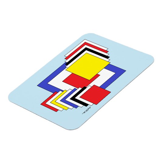 Vierkantjes Abstract Magneet (Linkerzijde)