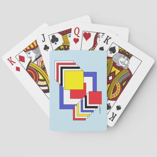 Vierkantjes Abstract Pokerkaarten (Achterkant)