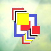 Vierkantjes Abstract Raamsticker (Vel 3)