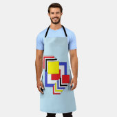 Vierkantjes Abstract Schort (Gedragen)