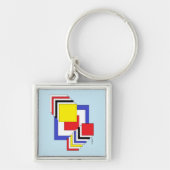 Vierkantjes Abstract Sleutelhanger (Voorkant)