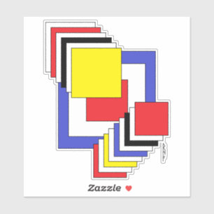 Vierkantjes Abstract Sticker