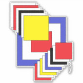 Vierkantjes Abstract Sticker (Voorkant)