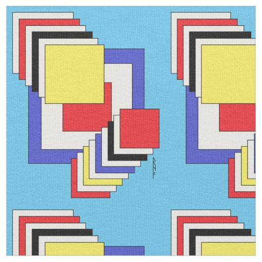 Vierkantjes Abstract Stof (Close Up)