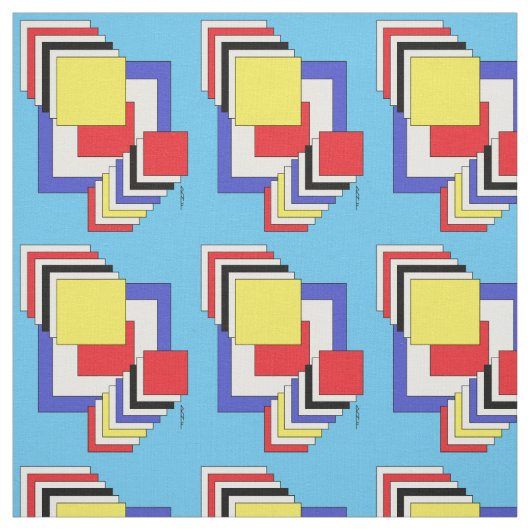 Vierkantjes Abstract Stof (Swatch)