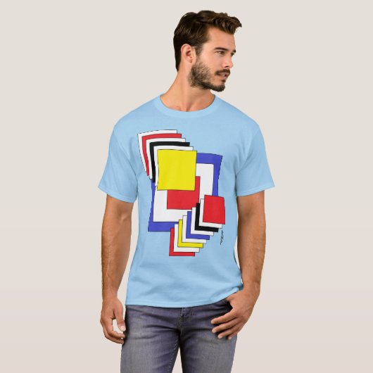 Vierkantjes Abstract T-shirt (Voorkant volledig)