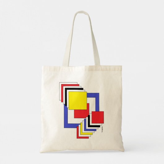 Vierkantjes Abstract Tote Bag (Achterkant)