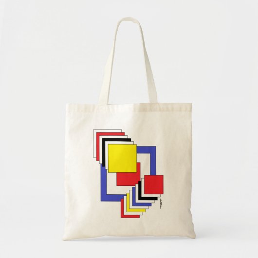 Vierkantjes Abstract Tote Bag (Voorkant)