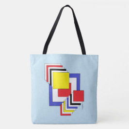 Vierkantjes Abstract Tote Bag