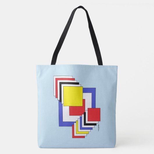 Vierkantjes Abstract Tote Bag (Voorkant)