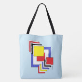 Vierkantjes Abstract Tote Bag (Achterkant)
