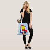 Vierkantjes Abstract Tote Bag (Op model)