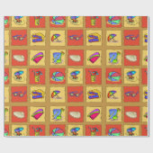 Vierkantjes Cadeaupapier (Vlak)