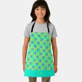 Vierkantjes & Cirkels Geel Roze Minimaal Patroon Schort (Insitu)