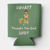 Vierkantjes die ik dacht dat je zei: "Shots Gym" Blikjeskoeler (Voorkant)