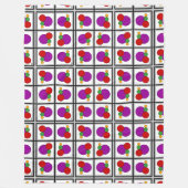 Vierkantjes en cirkels Abstract Fleece Deken (Voorkant)