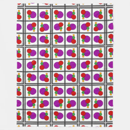 Vierkantjes en cirkels Abstract Fleece Deken